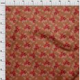 thumbnail image 3 of oneOone Georgette Viscose Fabric Leaves & Floral Artistic Sashiko Print Fabric BTY 42 Inch Wide, 3 of 4
