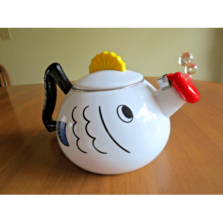

Fish Tea Pot Kettle with Bubbles by Kamenstein