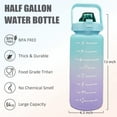 thumbnail image 5 of 64OZ Motivational Water Bottles with Times to Drink,Large Water Bottle,Half Gallon Water Bottle with Handle & Removable Straw,BPA Free and Leakproof for Adult and Kids Gym Sports Outdoors(Multicolor), 5 of 9
