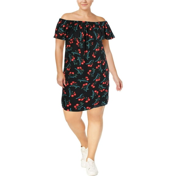 Vince Camuto Womens Tropical Ruffle Casual Dress
