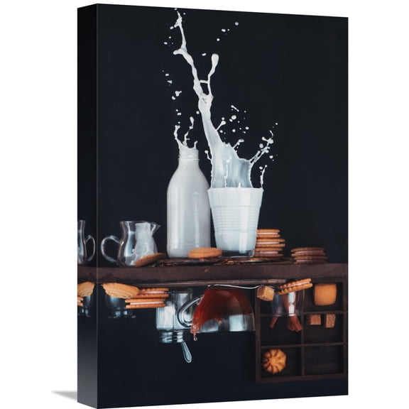 Global Gallery Dina Belenko,'Upside And Down Again (with Milk)' Stretched Canvas Artwork