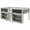 Grey, variant on Costway Twin Size Low Loft Bed with Ramp Ladder & Bookcases Full-length Safety Guardrail Gray
