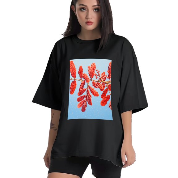 Plus Size Shirt for Women Black Tops for Women Short Sleeves Shirt for Women Red Sumac1 T Shirt Crewneck Shirt for Women XS