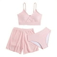 thumbnail image 1 of REDARER Kids Girls 3-Piece Bikini Swimsuit Set – Stylish Swimwear for Summer,Size 6-7 Years, 1 of 5