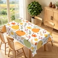 thumbnail image 2 of Duangreer Retro Orange Pumpkin Print Rectangle Tablecloth, Washable Table Cover with Waterproof Wrinkle Resistant for Restaurant Picnic Indoor Outdoor, 60 x 84 Inch, 2 of 6