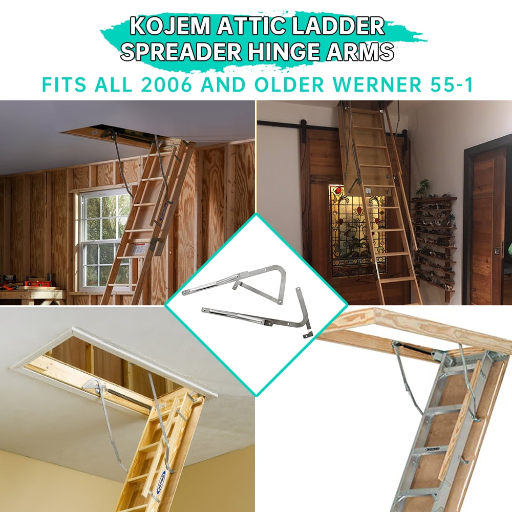 Kojem Werner 55-1 Attic Ladder Spreader Hinge Arms  MFG 2006 And Older Pair