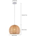 thumbnail image 6 of Miumaeov Hand-Woven Bamboo Ceiling Hanging Pendant Light with Adjustable Cord, 6 of 9