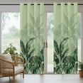 thumbnail image 5 of Outdoor Curtains for Patio Waterproof, Palm Leaves Tropical Outdoor Privacy Panels Grommet, Green Botanical Summer Green Ombre Blackout Outside Curtains for Porch/Cabana 54"x95", 2 Panels, 5 of 8