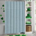thumbnail image 4 of Shower Curtain, Light Blue Vintage Linen Waterproof Shower Curtain Set with Hooks for Bathroom Showers,Stalls and Bathtubs,72x72In Solid Color, 4 of 9