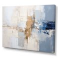 thumbnail image 2 of Designart "Fusion Of White And Blue Paint" Abstract Painting Wall Art Prints, 2 of 7