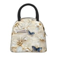 thumbnail image 1 of Balery Elegant Butterflies And Pearls Bolsa de Almuerzo para Mujeres, Caja de Almuerzo, Bolsa de Almuerzo Pequeña Impermeable, Tote de Almuerzo Reutilizable con Gran Capacidad, 1 of 6