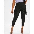 thumbnail image 2 of Pantalones Recortados Encaje Cintura Alta Rosegal  Pantalones de talla grande, 2 of 5