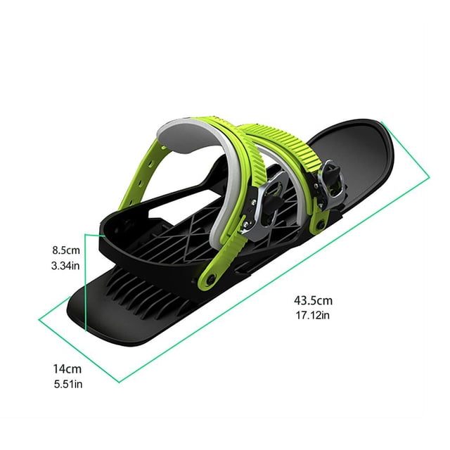 Patines de nieve cortos, mini patines de esquí para patines de nieve ajustables, mini patines de esquí diseñados a medida para la perfección