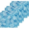 thumbnail image 3 of SKYSONIC Blue Snowflakes Cotton Washcloths Set of 6, Highly Absorbent Soft Fingertip Towel for Bathroom, Gym, Hotel and Spa, 12 x 12 Inch, 3 of 7