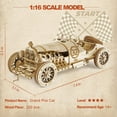 thumbnail image 5 of 3D Wooden Puzzles for Adults Mechanical Models Kits to Build (Grand Prix Car), 5 of 5