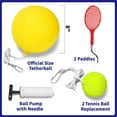 thumbnail image 5 of Tetherball Tennis Set with with 360° Swivel Hook Pole，Ball, Rope and Paddle Set.Tetherball Outdoor Equipment for Backyard，Lawn Game$$Sport & Recreation Other, 5 of 11