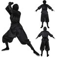 thumbnail image 1 of Japanese Black Ninja Costume For Men Halloween Disguise Carnival Party Costume, 1 of 5