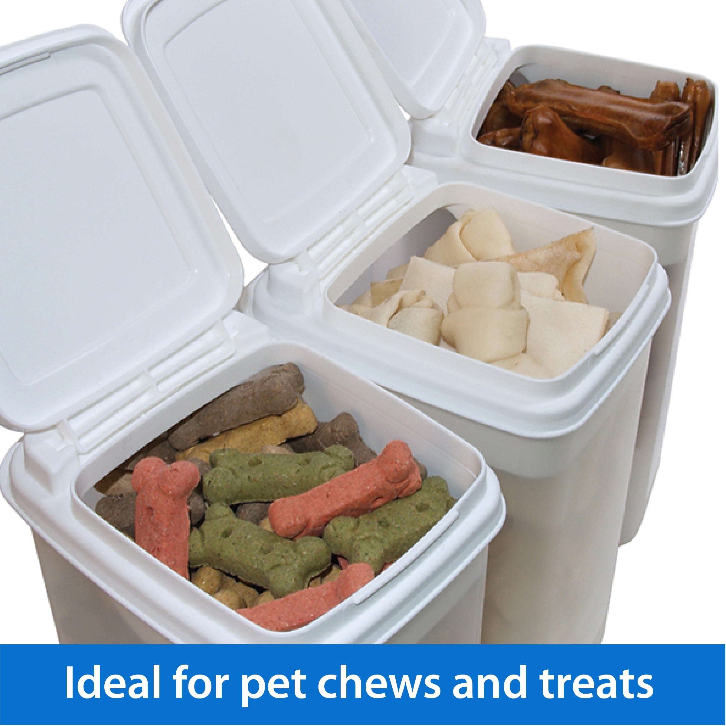 Buddeez 3.25 Quart Plastic Flour Containers with Scoops, Set of 2