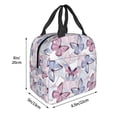 thumbnail image 3 of Disketp Butterflies in Pastel for Insulated Lunch Bag for Women and Men, Perfect for Work, Hiking, Picnic, 3 of 8