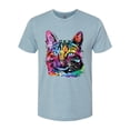 thumbnail image 3 of Cute Cat | Dean Russo Art Animal Lover Mens Premium Tri Blend T-Shirt, Denim, Medium, 3 of 6