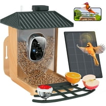 Upgraded Smart Bird Feeder with Camera, EVMORE 1080P HD Outdoor Bird Feeder, AI Auto-Capture & Motion Detection, AI Identify 11000  Birds,Ideal Gift for Bird Lovers