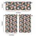 thumbnail image 6 of Kitchen Curtains 36 Inch Short - 3 Panel Set, Rod Pocket Window Curtain with Tropical Leaf Botanical Print, 100% Polyester for Farmhouse, Cafe, Kitchen, Bedroom, Easy Wash, 6 of 6
