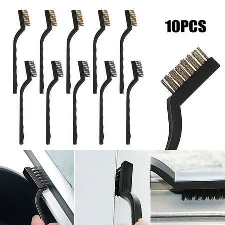 

BAMILL 10pcs Wire Brushes 170mm Steel Brass Brass Brush for Polishing Cleaning Metal