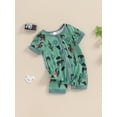 thumbnail image 5 of Aojekbee Baby Boys Jumpsuit, Short Sleeve Crew Neck Zipped Horse Print Summer Romper Clothes for Casual Daily, 5 of 10