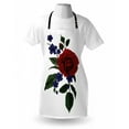 thumbnail image 3 of Rose Apron Rosebud with Little Blossoms Leaves Love and Passion Theme Artful, Unisex Kitchen Bib Apron with Adjustable Neck for Cooking Baking Gardening, Ruby Violet Blue Hunter Green, by Ambesonne, 3 of 3