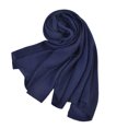 thumbnail image 1 of Youkk Classic And Fashionable Solid Color Scarf For Women Any Occasion R Single Color And Pleated Scarf dark blue, 1 of 6