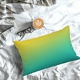 thumbnail image 5 of Fuzoiu Teal To Yellow Gradient Print Pillow Case with Hidden Zipper,Pillow Covers,Soft and Comfortable Pillowcase-16"x24", 5 of 6