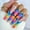 Color Butterfly, variant on Butterfly Press on Nails Long Coffin Fake Nails Black False Nails with Design Rhinestones Stick on Nails Full Cover French Tip Glossy Acrylic Nails Silver Glitter Glue on Nails for Women Manicure