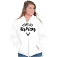 thumbnail image 4 of US Air Force I Love My USAF Man Zip Hoodie Sweatshirt Women Brisco Brands X, 4 of 6