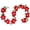 Red, variant on Lighted Poinsettia Christmas Garland with Artificial Red Berry Holly Leaf Christmas Pre-Lit Velvet Artificial Poinsettia Garland 10 LED String Lights for Christmas Decoration