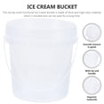 thumbnail image 3 of REOFLYUP White Plastic Ice Cream Bucket with Lid for Storage 5 Pieces Food Grade Reusable 7.09x4.92x3.94 Inches, 3 of 6