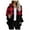 Red, variant on IROINNID Women's Short Hoodie Woolen Jacket Plaid Long Sleeve Comfy Zipper Pullover Tops Sweatshirt, Black