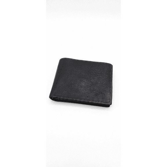 RAYMONS OVERSEAS - Men's Genuine Leather Bi-Fold Wallet | Slim Card Holder with Cash Pocket | Black