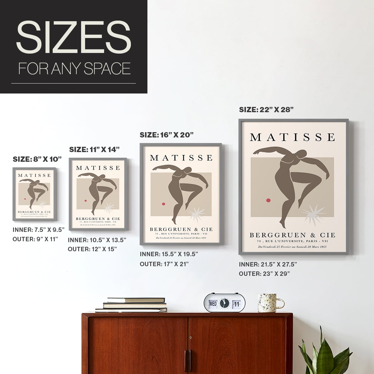 Matisse CCXXIX in Solid Wood 16 x 20 Framed Print