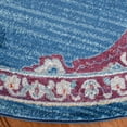 thumbnail image 3 of SAFAVIEH Brentwood Cahal Oriental Area Rug, Navy/Burgundy, 3' x 3' Round, 3 of 10