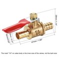 thumbnail image 2 of PiccoCasa Brass Air Ball Valve Shut Off Switch 8mm Hose Barb to 8mm Hose Barb Pipe Coupler 180 Degree Operation Handle 4Pcs, 2 of 5