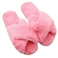 thumbnail image 2 of SPRING PARK Women's Faux Fur Comfy Lightweight Open Toe Indoor Outdoor House Slippers, 2 of 7