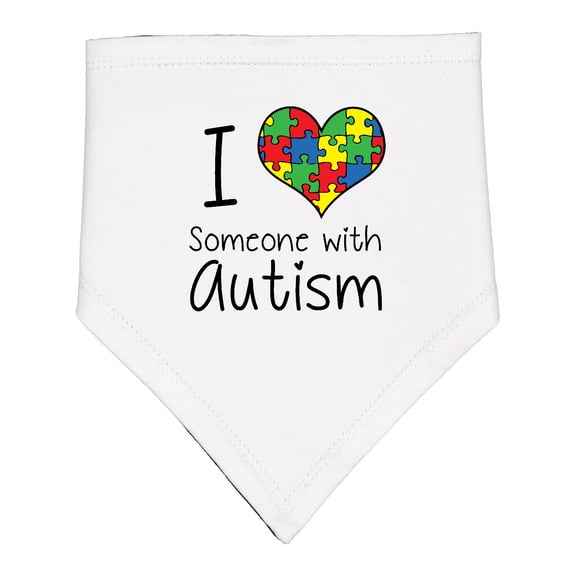 Inktastic I Heart Someone with Autism Baby Bandana Bib