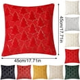 thumbnail image 3 of Gnwei Christmas Pillow Covers 15 x 15 Inch Christmas Trees Shaped Soft Faux Throw Pillow Covers Xmas Winter Holiday Pillows Decorative Pillow Covers Cushion Cases for Sofa Couch, 3 of 7