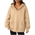 thumbnail image 2 of Karight Womens V Neck Hoodies Oversized Sweatshirts Long Sleeve Pullover Casual Fall Clothes 2025 Trendy, 2 of 8