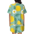 thumbnail image 6 of Sigee Lemons Chamomile Flowers And Leaves for Sleepwear Casual Pjs with Pockets Women's Pajamas Sets Shorts 2 Piece Short Sleeve Lounge Sets Large, 6 of 9
