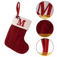 thumbnail image 3 of Christmas Socks English Letter Knitting Stocking Decoration Xmas Tree Ornament - Q, 3 of 5