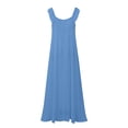 thumbnail image 7 of VBVC Women's Sleeveless Lace Trim Maxi Dress,Ladies Casual Loose Flowy Long Nightgown,Summer Beach Vacation Sundresse for Women,Sky Blue,S-5XL, 7 of 7