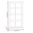 thumbnail image 4 of vidaXL 3/4-Tier Bookcase Mexican Pine Corona Range Multi Colors 39.4"/59.1", 4 of 26