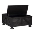 thumbnail image 5 of Furniture of America Flynn Lift-top Storage Wood Antique Black Coffee Table, 5 of 10