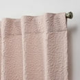thumbnail image 3 of Nicole Miller Textured Matelassé Hidden Tab/Rod Pocket Top Light Filtering Curtain Panel Pair, 50"x96", Blush, 3 of 7